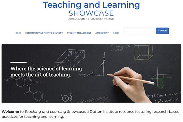 The John A. Dutton e-Education Institute has launched the Teaching and Learning Showcase