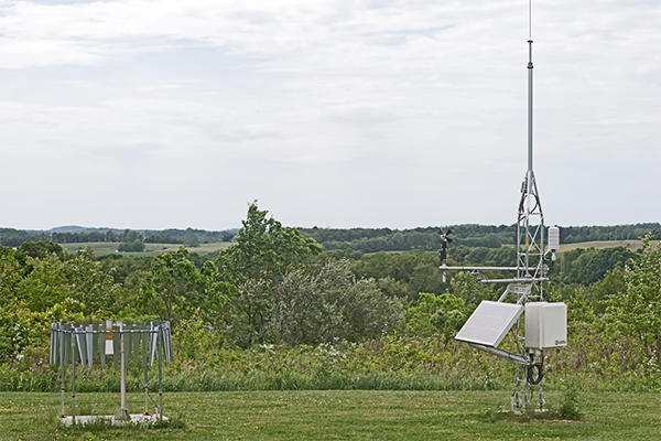 The Penn State Fayette weather station is one of twenty systems installed across the commonwealth as part of the Pennsylvania Environment Monitoring Network