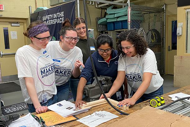 Maker Ambassadors Lauren Onweller, Lauren Matuszkiewicz, Monica Abdelmalek during a recent event